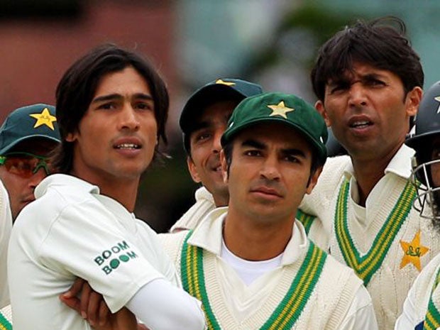 Mohammad Amir, captain Salman Butt and Mohammad Asif