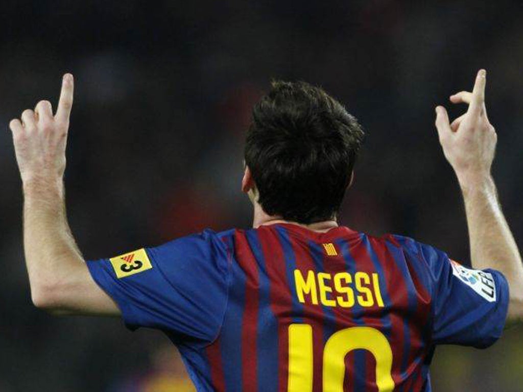 Messi is the only player to have scored more league goals for Barcelona this season than Fabregas