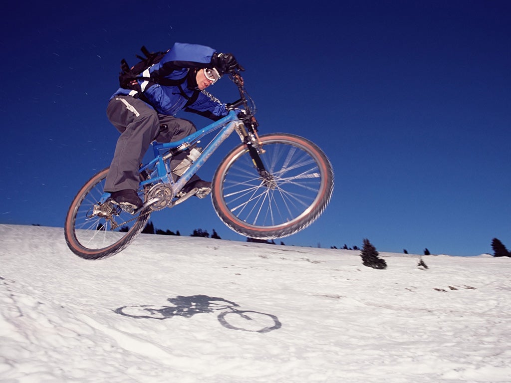 Wheelie fun: Try mountain biking down the slopes at Les Menuires