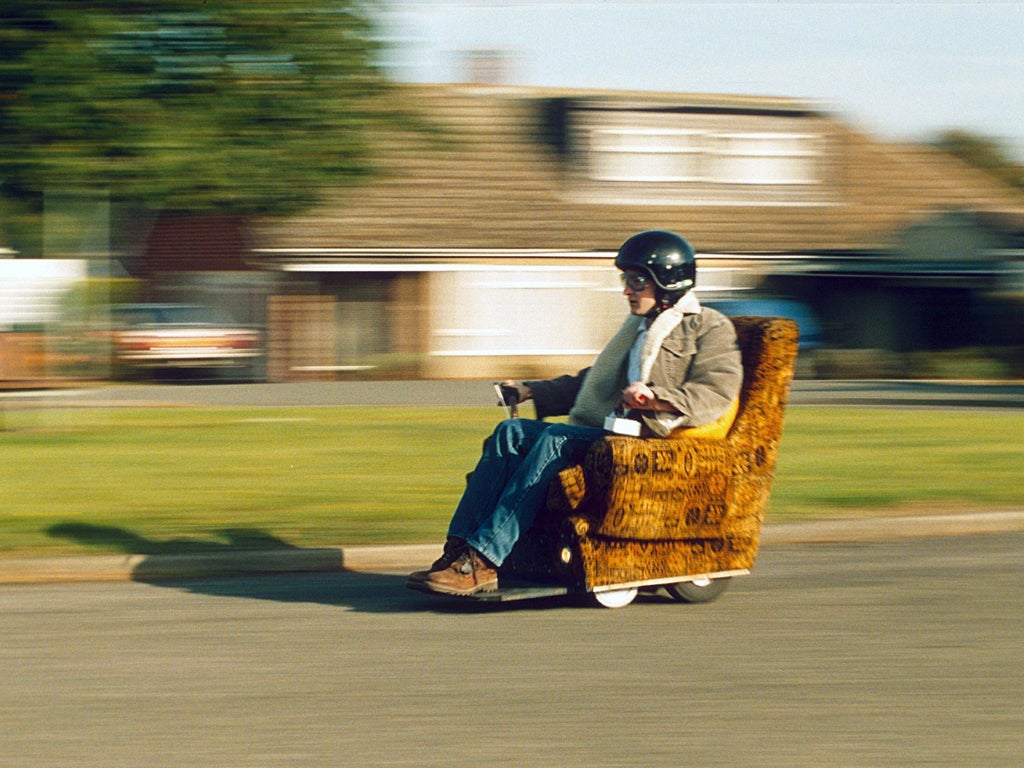 Going for it: inventor Andy Archer in his motorised chair. The road to market can be long and complex