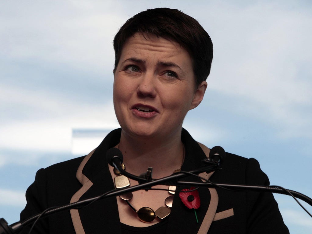 'We have much work to do': Ruth Davidson in Edinburgh yesterday