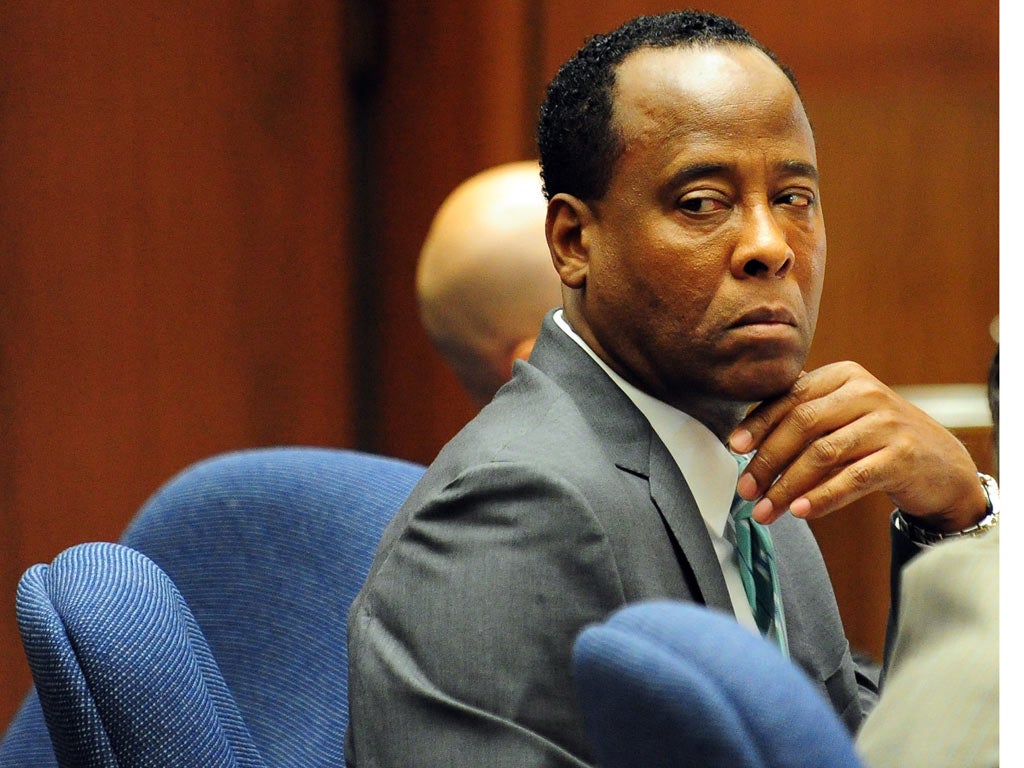 Dr Conrad Murray, who is accused of the involuntary manslaughter of his patient, pop superstar Michael Jackson