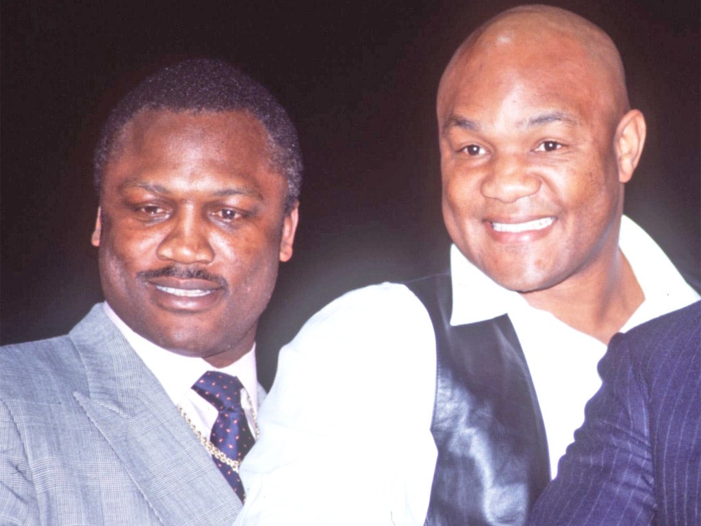 Frazier and Foreman pictured in 1994