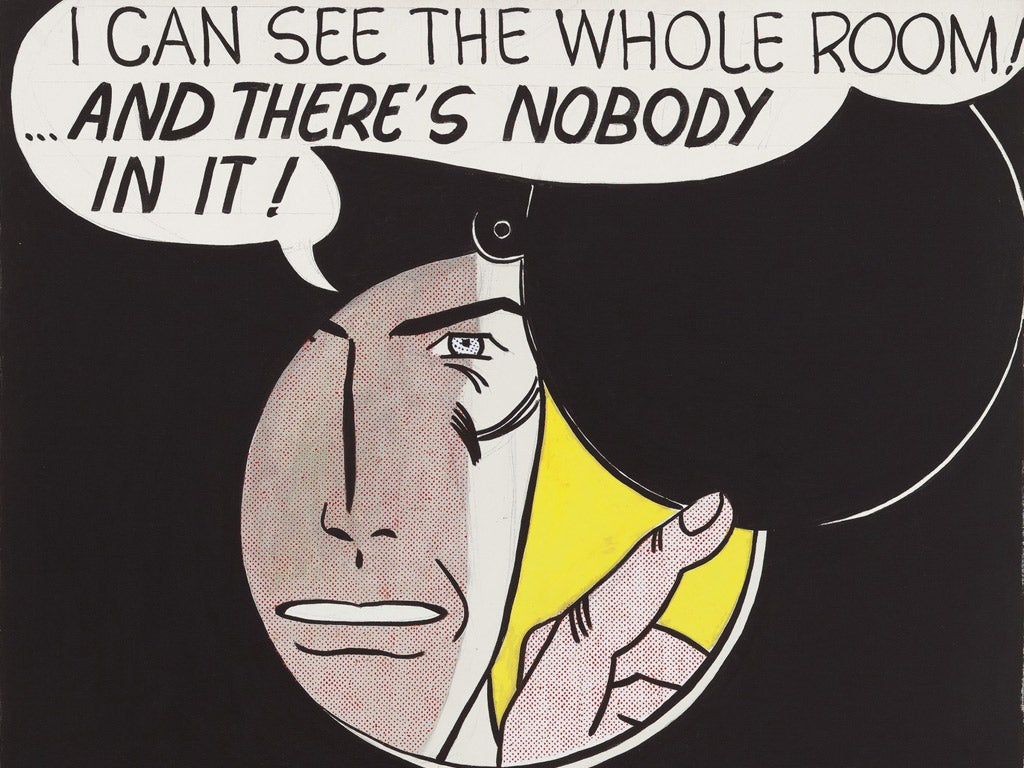 Roy Lichtenstein's 1961 painting, 'I Can See the Whole Room! ... and There's Nobody in It!'