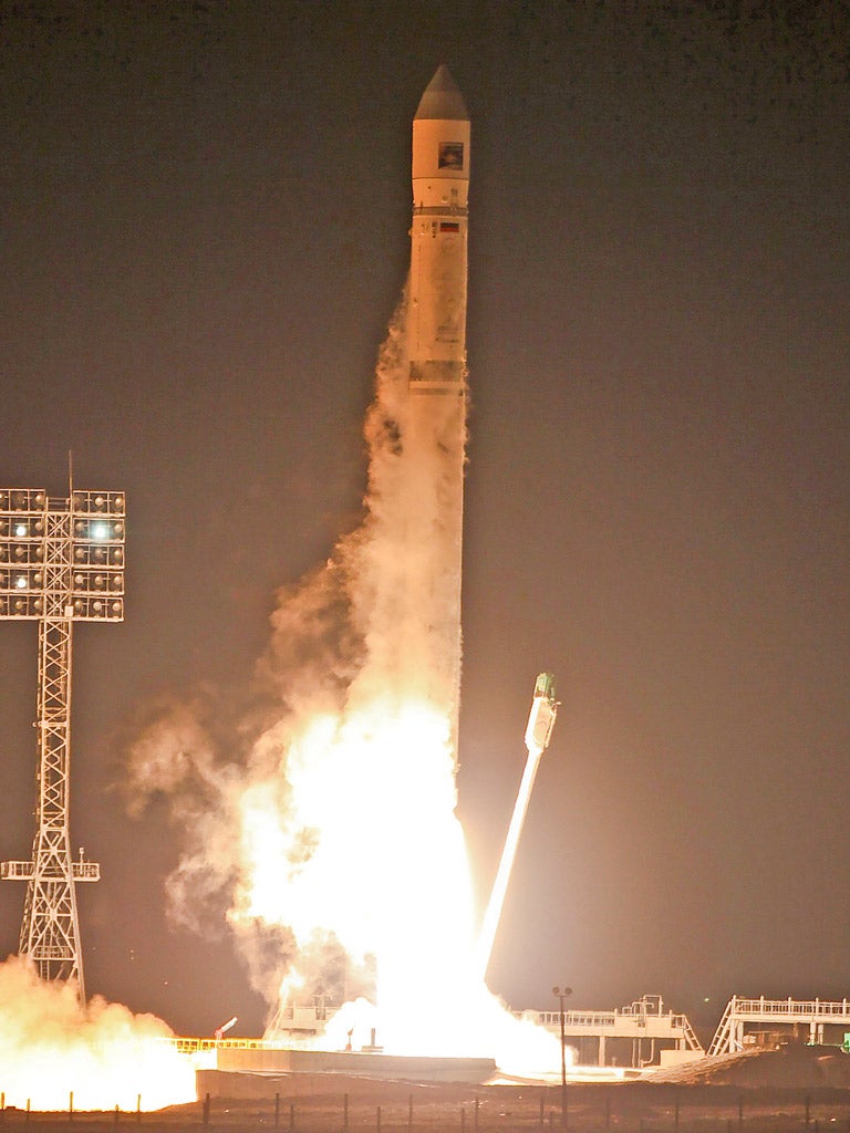 The Phobos-Grunt blasts off from its launch pad in Baikonur
yesterday morning