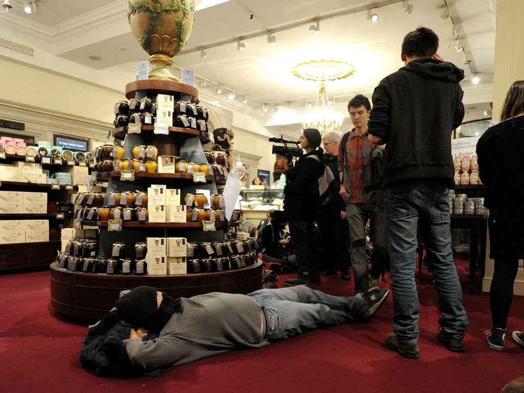 Protesters arrested in Fortnum & Mason in London in March claim they were tricked as part of a 'political policing' agenda