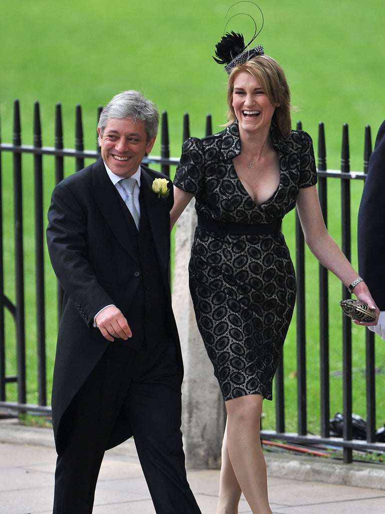 John Bercow said it would be wrong for him to 'try to browbeat' his wife Sally