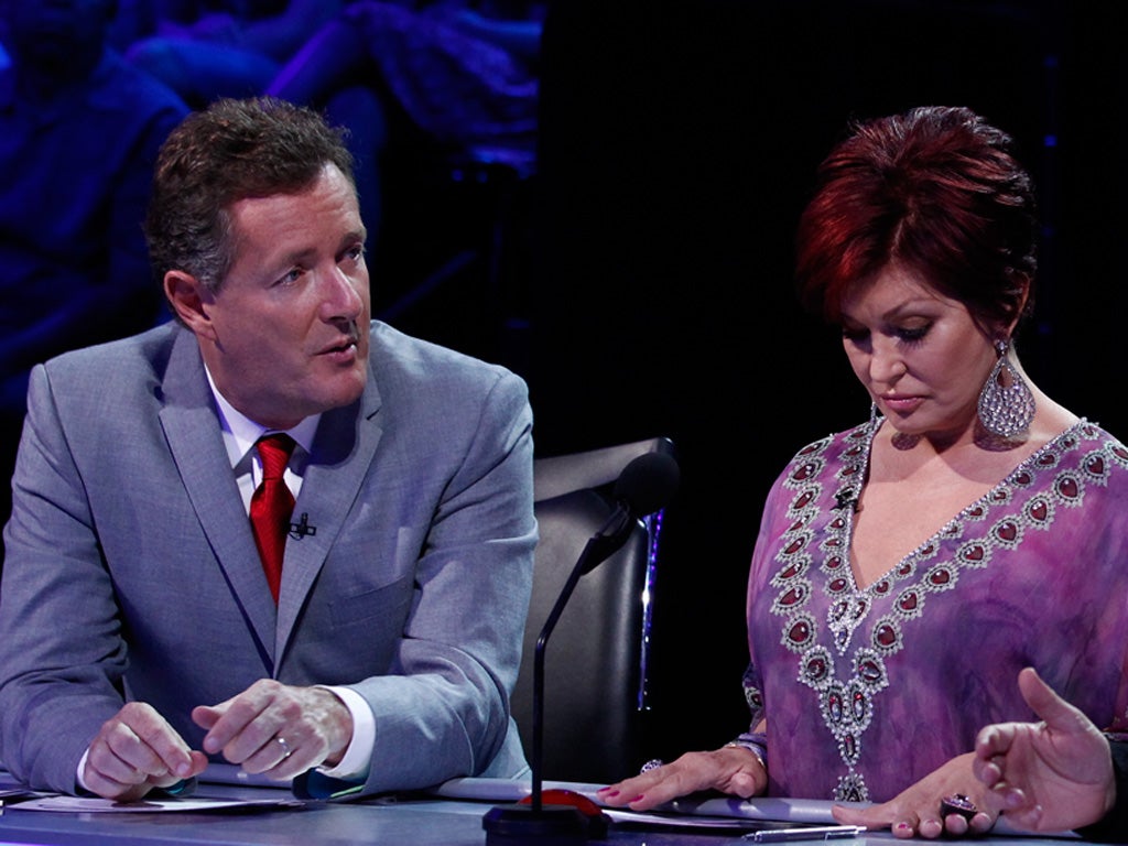 Morgan alongside his former co-judge Sharon Osbourne