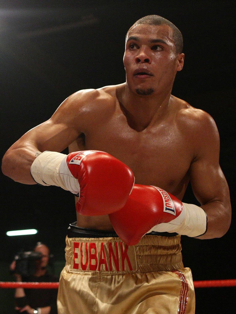 The odd: Chris Eubank Jnr beat Lithuania's Kirilas Psonko and kick-starts his boxing career