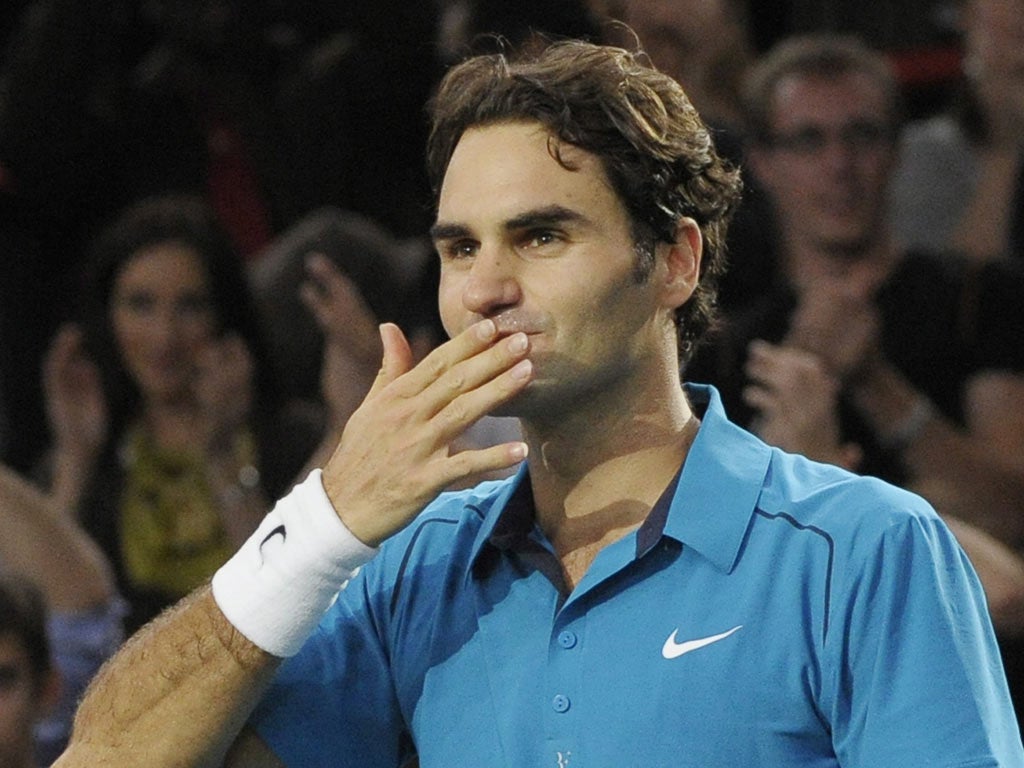 Roger Federer, the world No 4 has won 10 matches and
two titles in the past two weeks