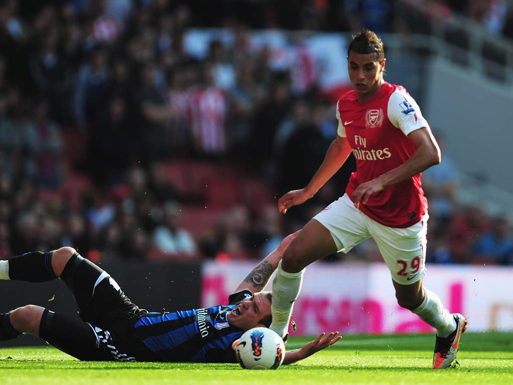 Marouane Chamakh joined Arsenal in 2010