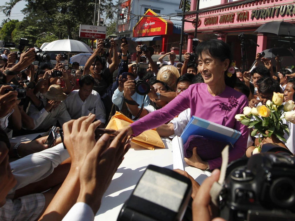 The opposition leader Aung San Suu Kyisays she wants her party, the National League for Democracy, to run in by-elections across Burma