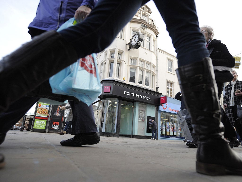 Northern Rock in Newcastle last week; all 70-plus branches will soon get a facelift