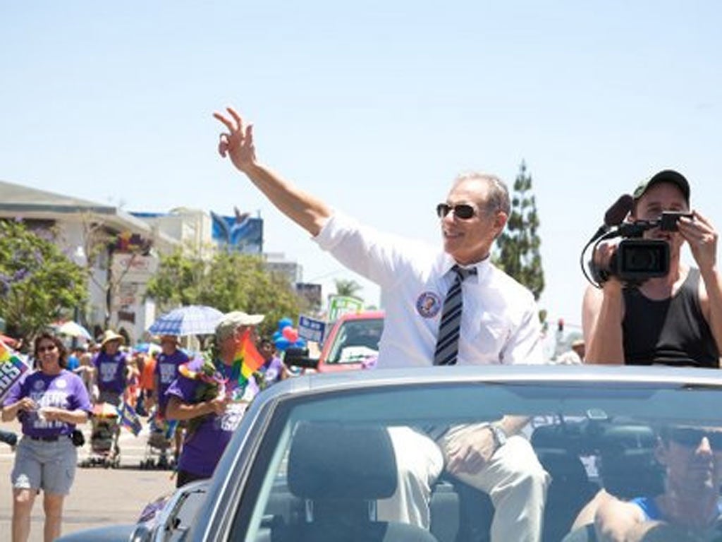 Karger at the San Diego Gay Pride Parade in 2010