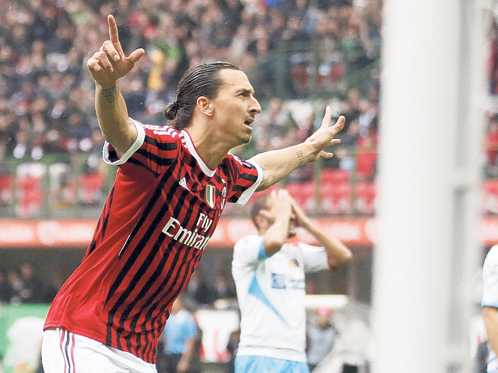 Swedish striker Zlatan Ibrahimovic will line up against his former Barcelona team-mates for Milan tonight