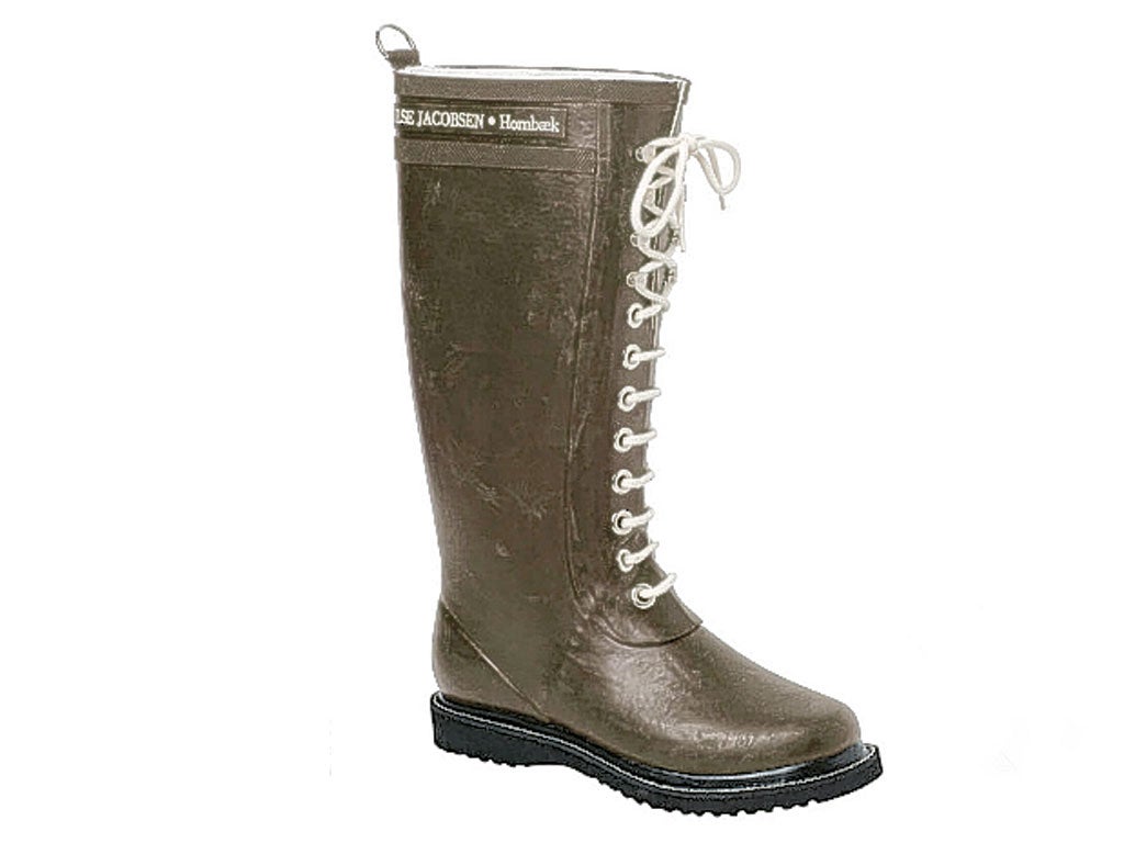 1. Lace-up gum boots, £120, Celtic Sheepskin