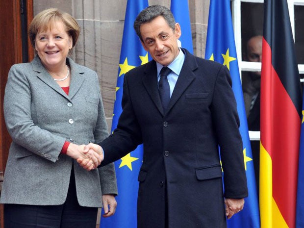 Angela Merkel and Nicolas Sarkozy met today in Strasbourg