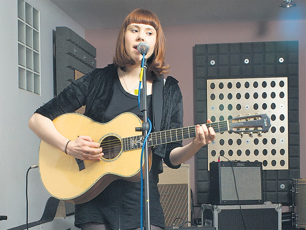 Careful with that axe: Kate Nash with her Taylor