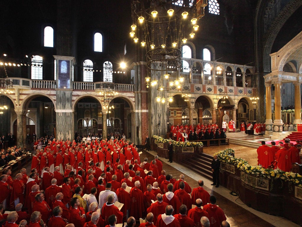 Pope Benedict conducts Mass in London last year. The Vatican is accused of high-handedness