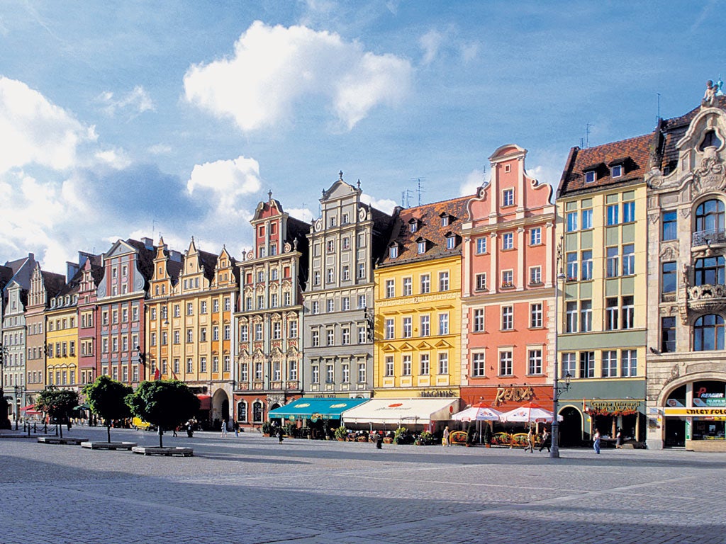 Main attraction: Market Square in Wroclaw, Poland