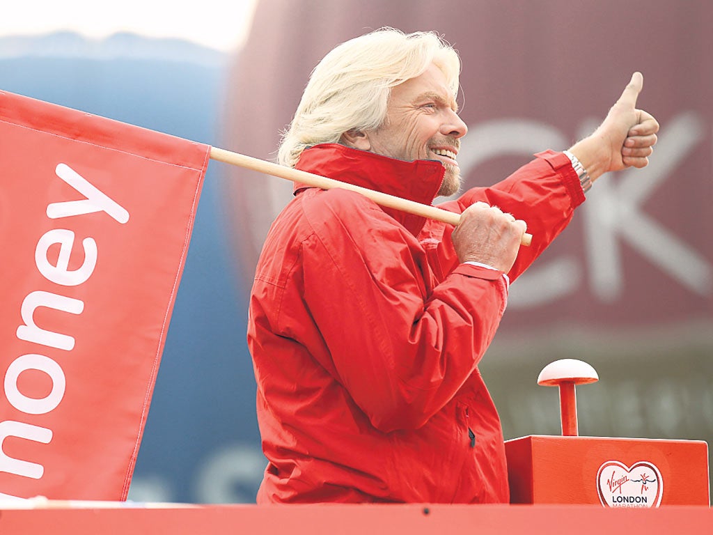 Sir Richard Branson, head of the Virgin group, which has taken over Northern Rock