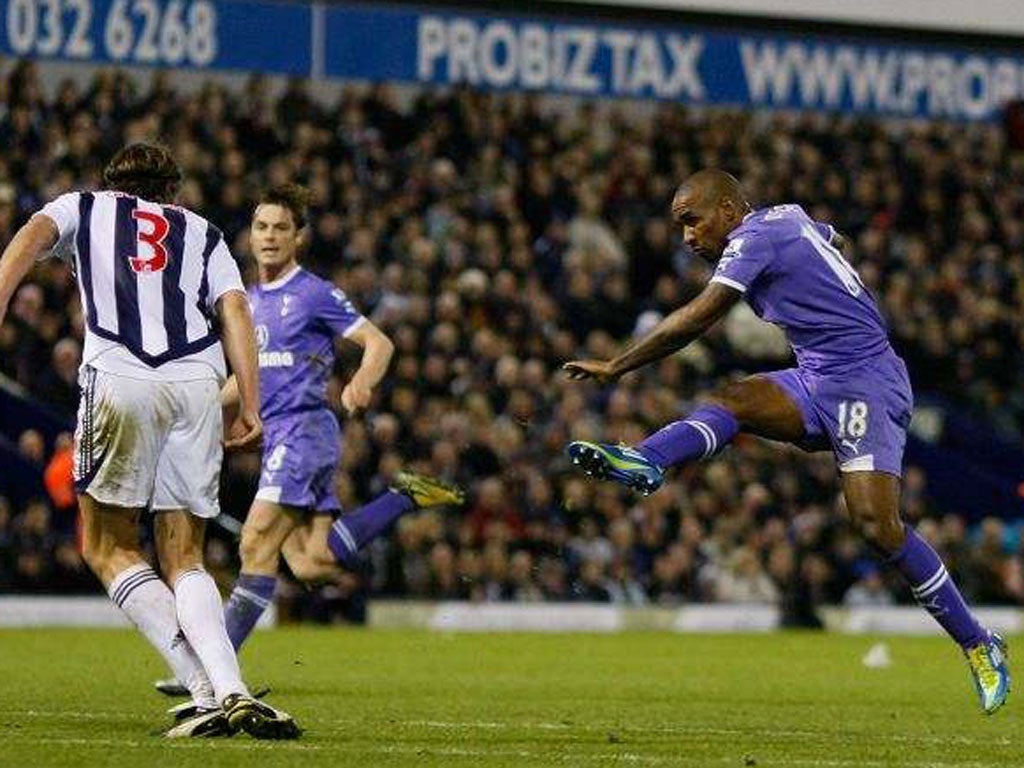 Jermain Defoe scores Tottenham’s second goal in his first start in eight weeks to stake his claim to a regular place in Harry Redknapp’s tea