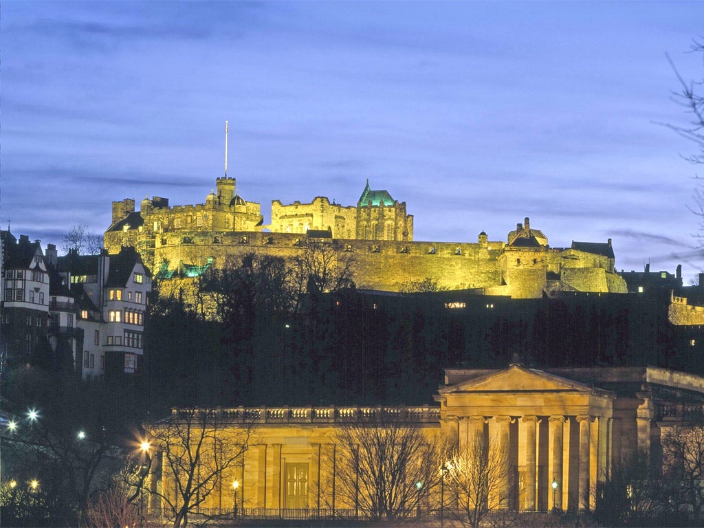 Edinburgh Castle overlooks the city