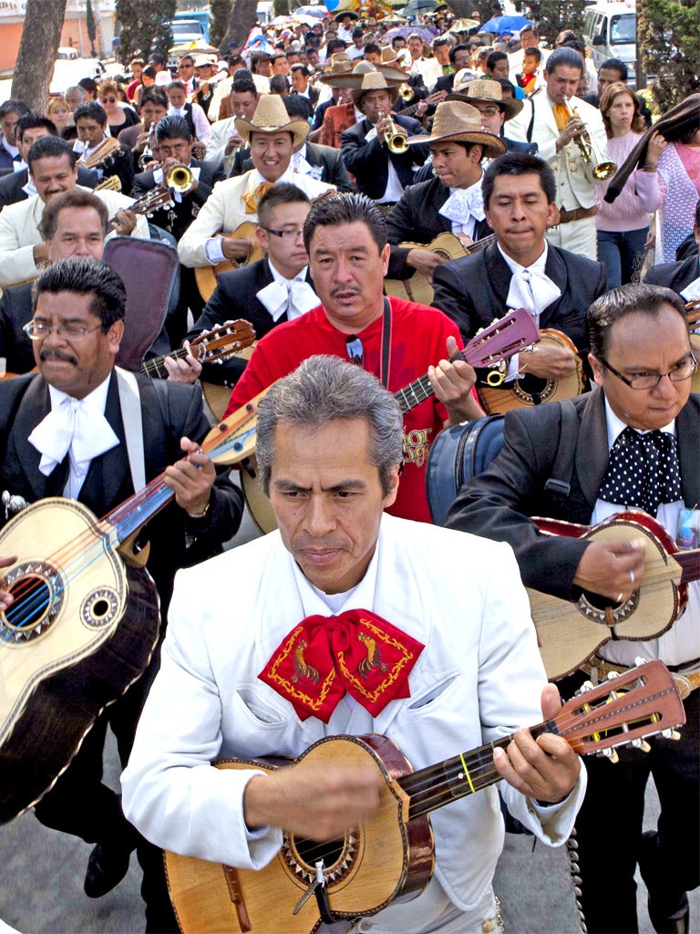 Mariachi, Mexico: As well as repetitive guitar riffs, Mexian Mariarchi music also teaches 'values of respect' to modern Mexicans