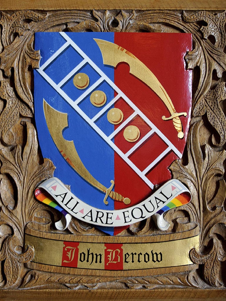 John Bercow's coat of arms