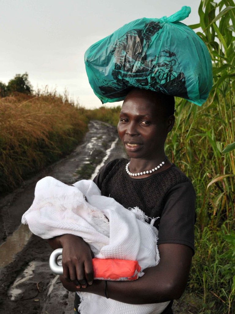 Ugandan Christine Acan walks 60km for drugs. Lab Lite
could offer them at a local clinic