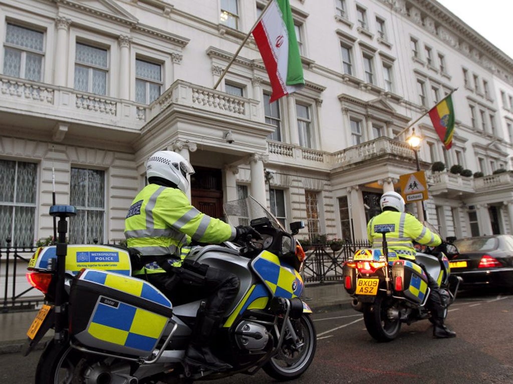 Iran's diplomatic mission in London was closed down