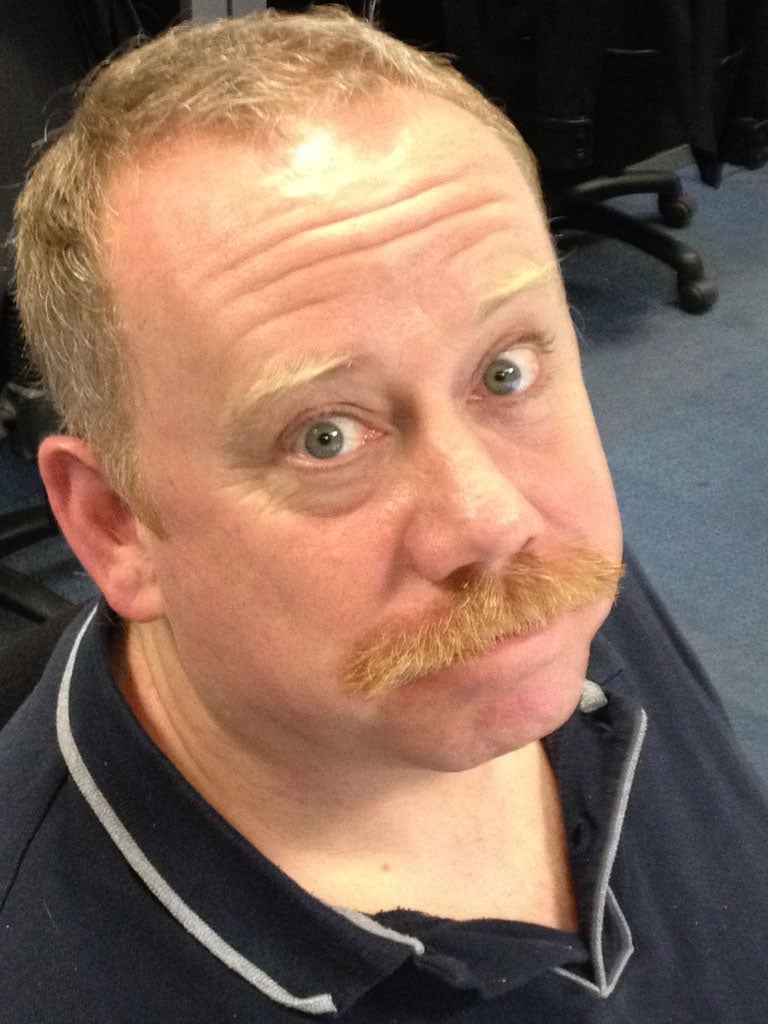 Nick Donaldson before the chop.