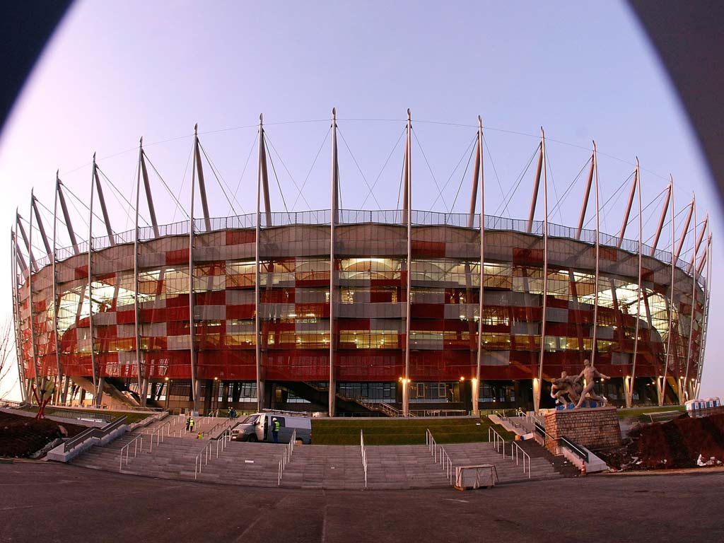 WARSAW (Poland) / National Stadium, capacity (for Euro 2012): 50,000 / Euro 2012 will open at Poland's new National Stadium, which has been built with £255million of government money on the site of the old 10th Anniversary Stadium. Close to the Vistula ri