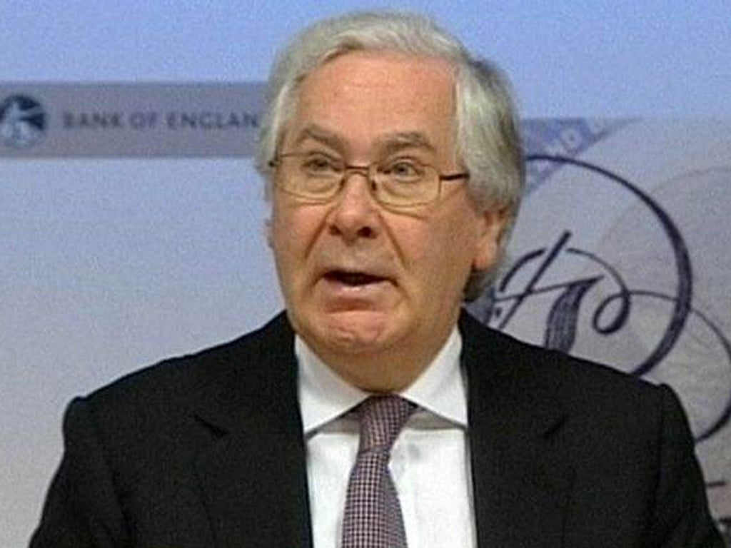 Sir Mervyn King: 'If earnings are insufficient to build capital levels further, banks should limit
distributions'