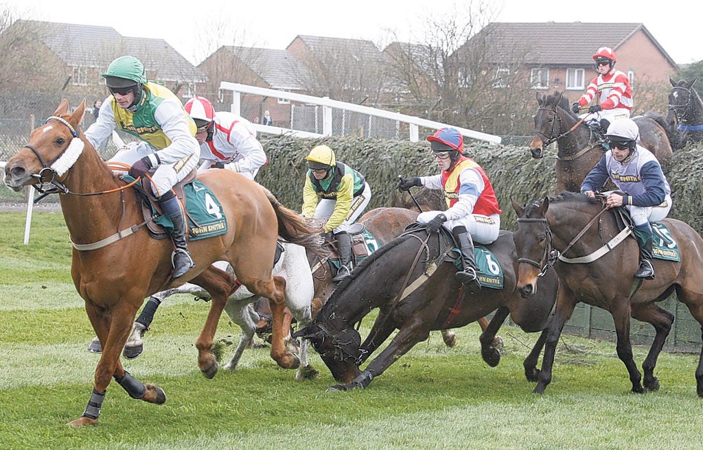 The landing side of Becher's Brook has been raised