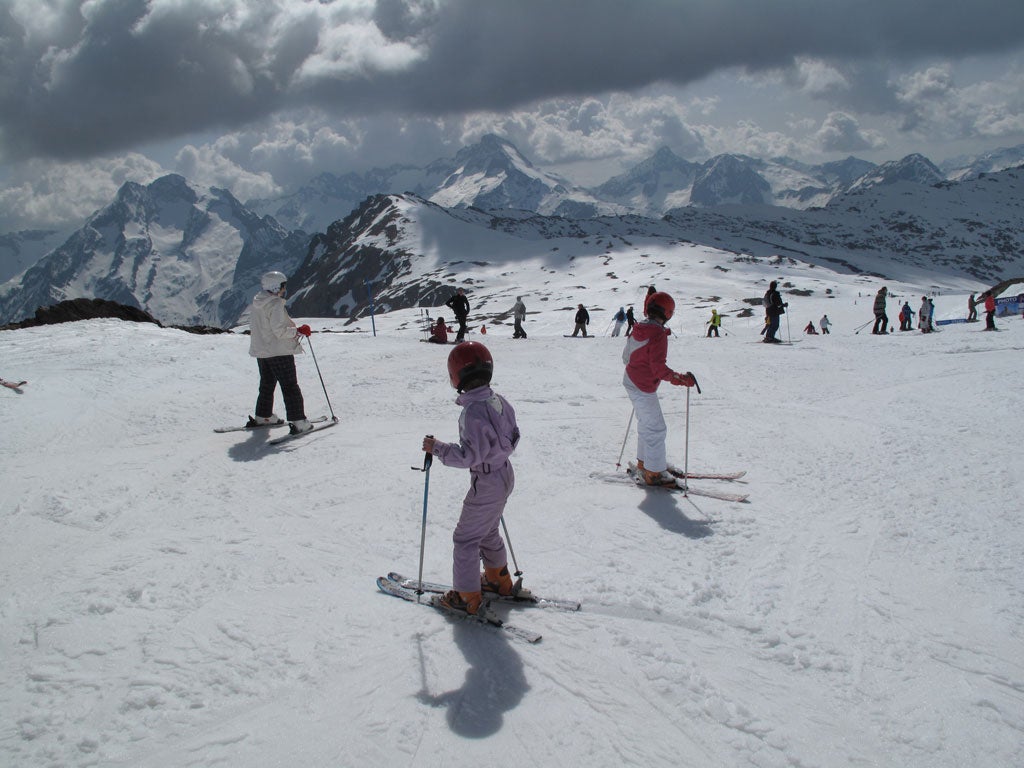 High life: The runs at Les Deux Alpes offer an abundance of challenges for expert skiers and novices alike