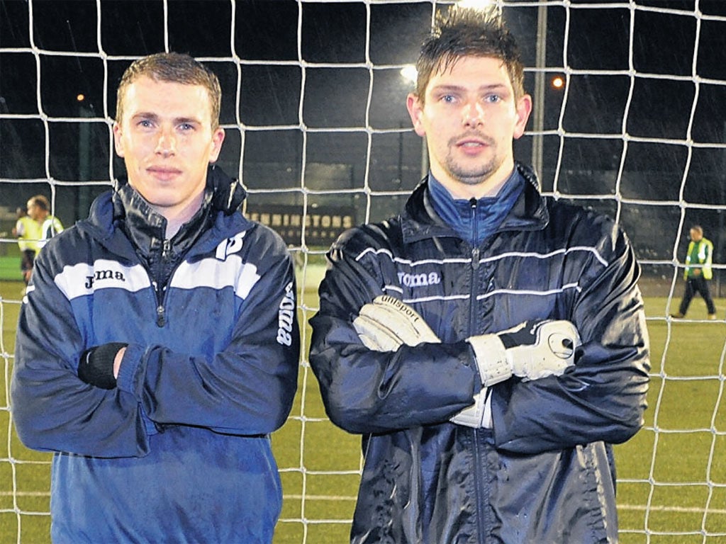 Sutton's Tony Taggart (left) and Kevin
Scriven have FA Cup form