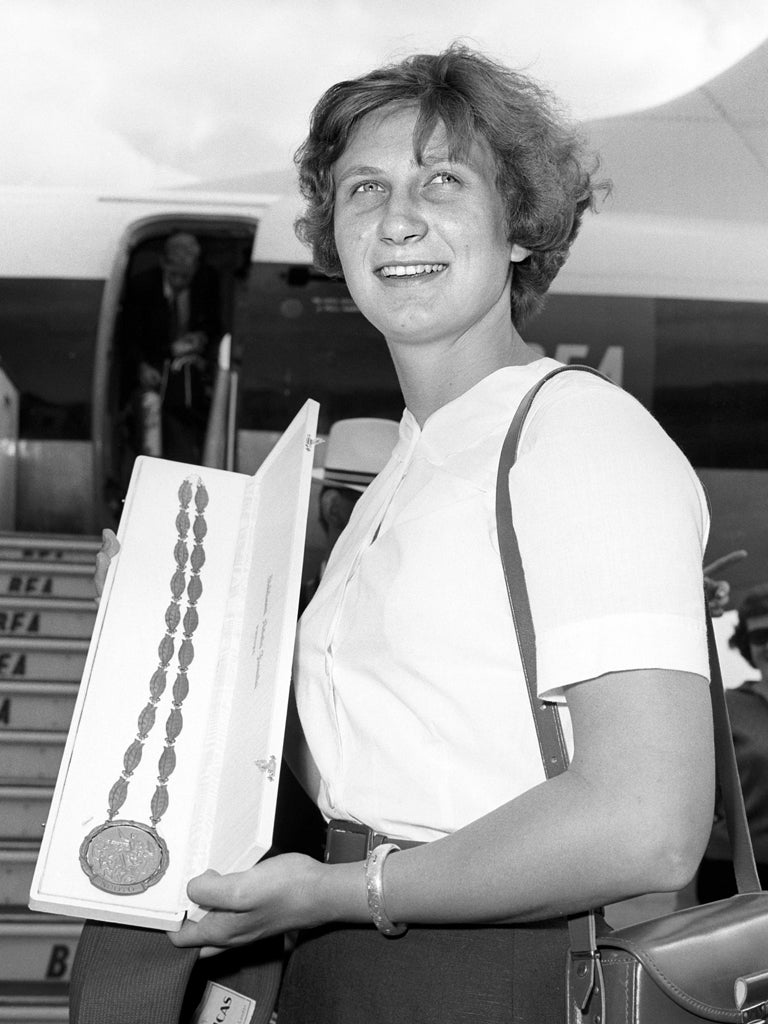 Swimmer Anita Lonsbrough came first in 1962