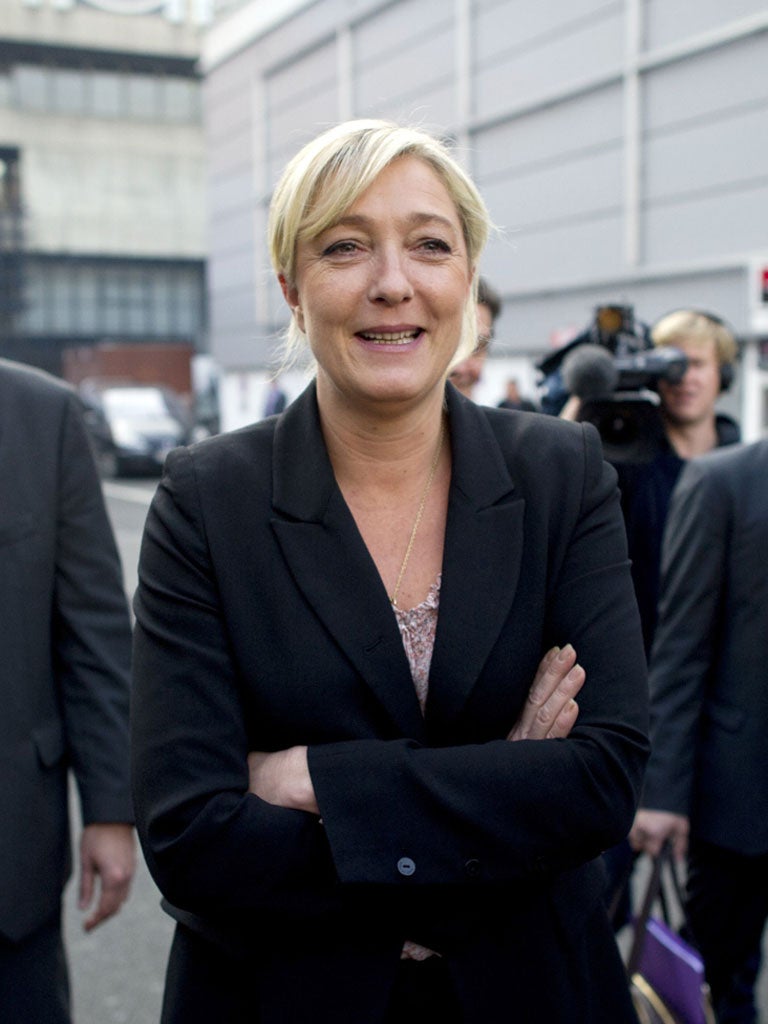 President of French far-right party Front national (FN) and candidate for the 2012 French presidential election Marine Le Pen