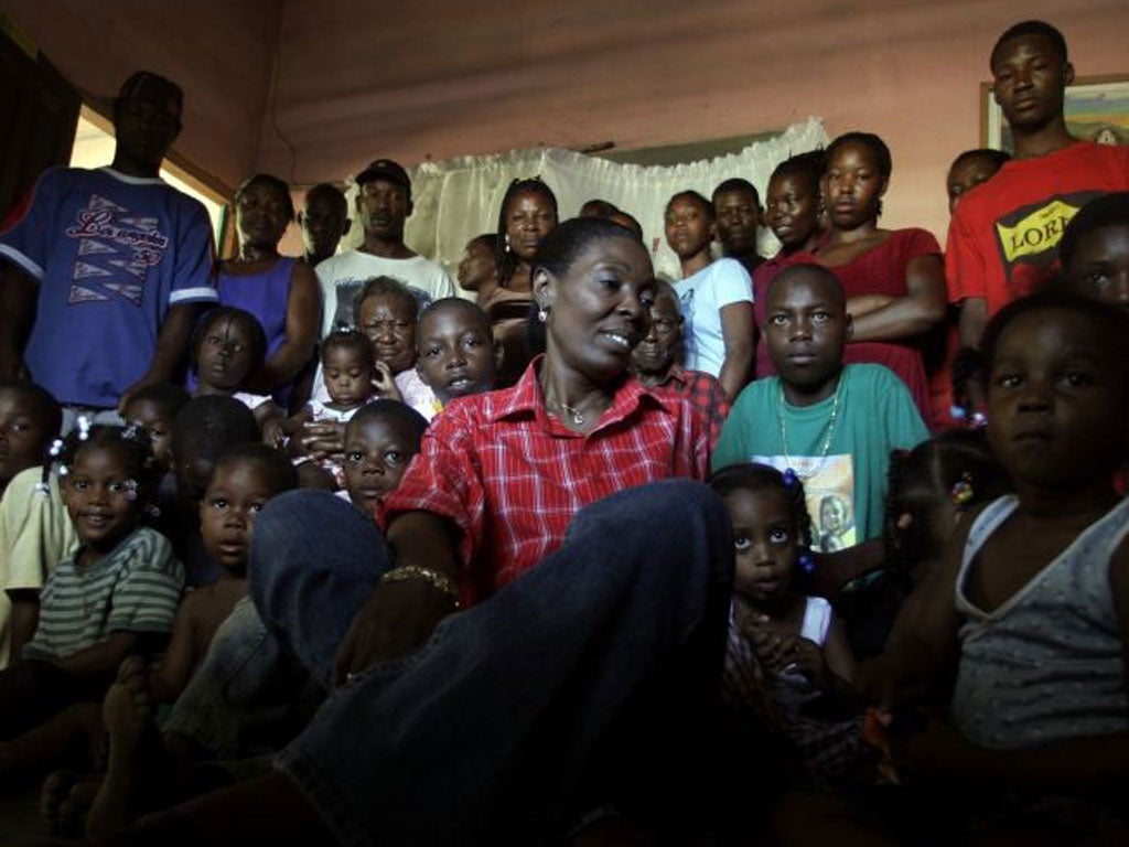 Pierre with family members in Santo Domingo in 2006