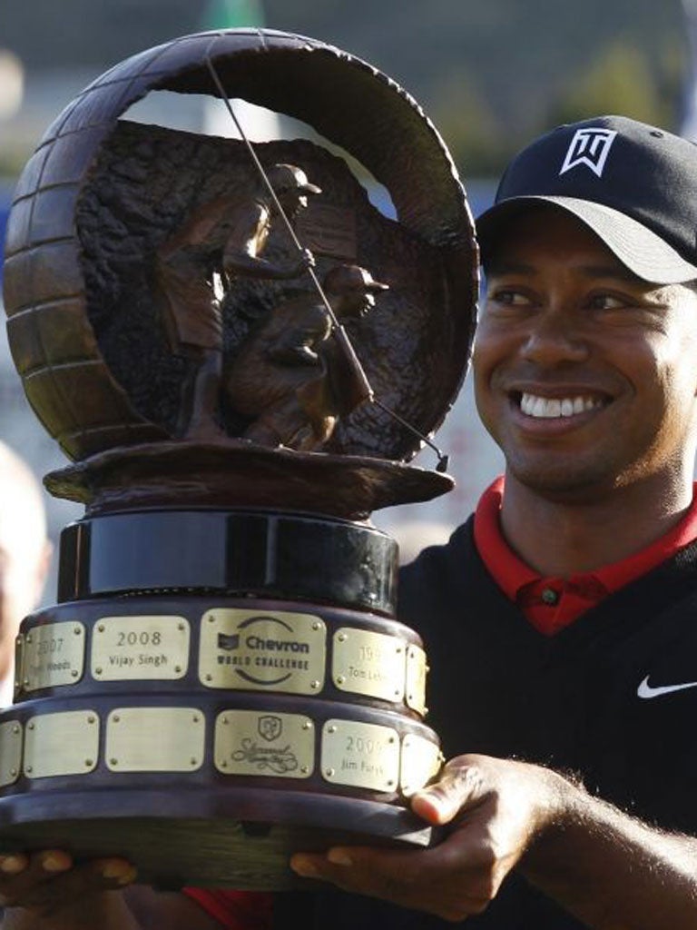 Tiger Woods enjoys the ‘awesome’ feeling of victory at the Chevron World Challenge in California on Sunday evening