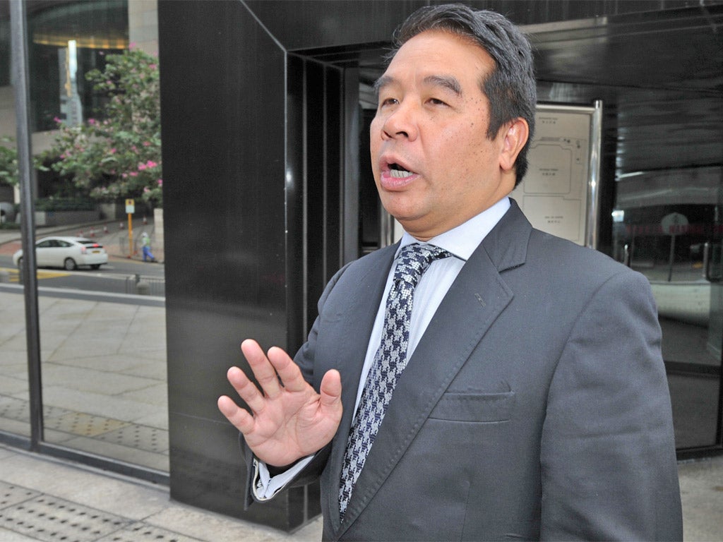 Carson Yeung, pictured outside court in Hong Kong