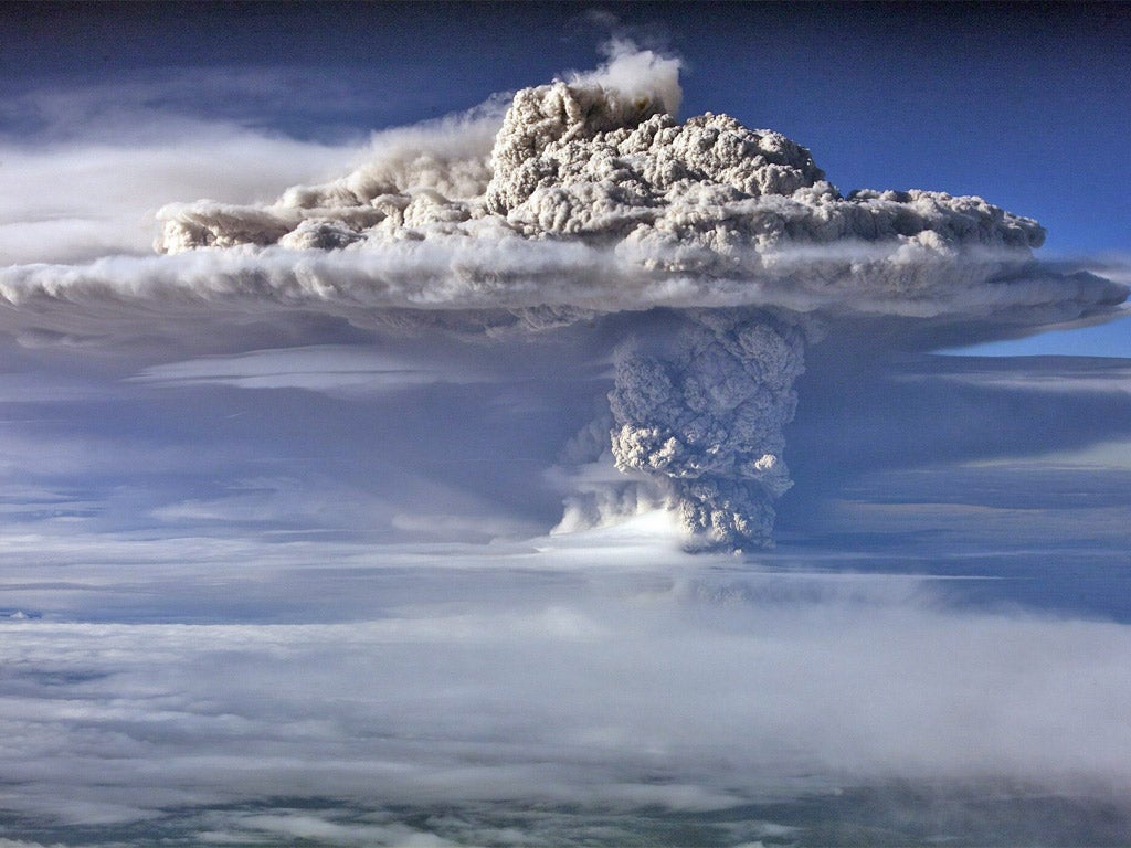 A giant ash cloud