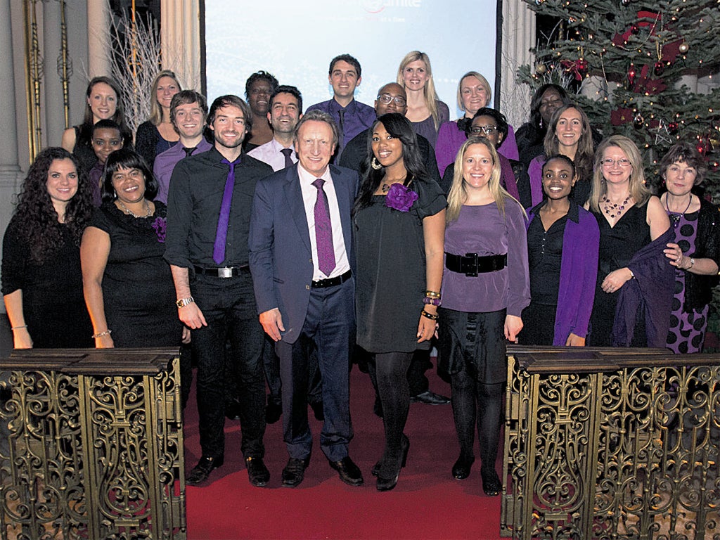 Lining up alongside the Singology Gospel Choir at the Carols by Candlelight event in Mayfair was a proud moment