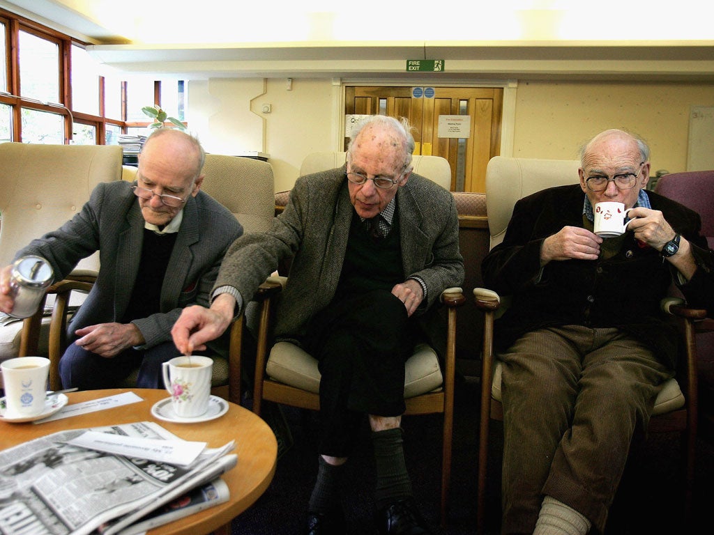 Costly cuppa: With fees for care homes averaging £3,000 a month, old age can be expensive