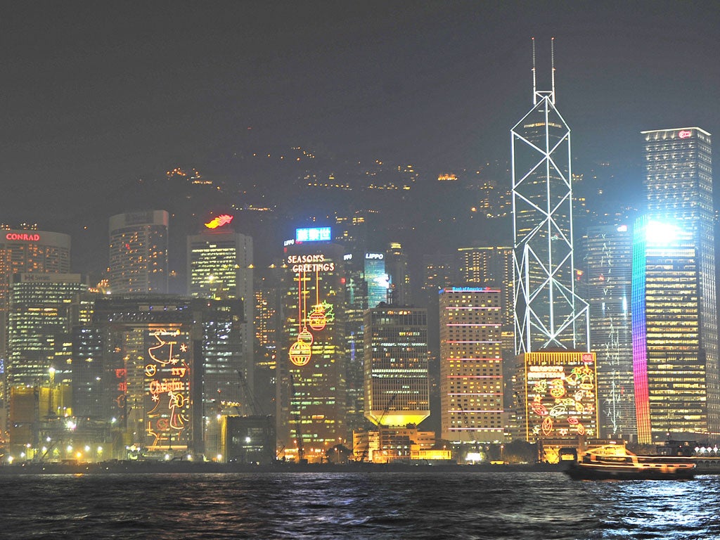 The Hong Kong skyline