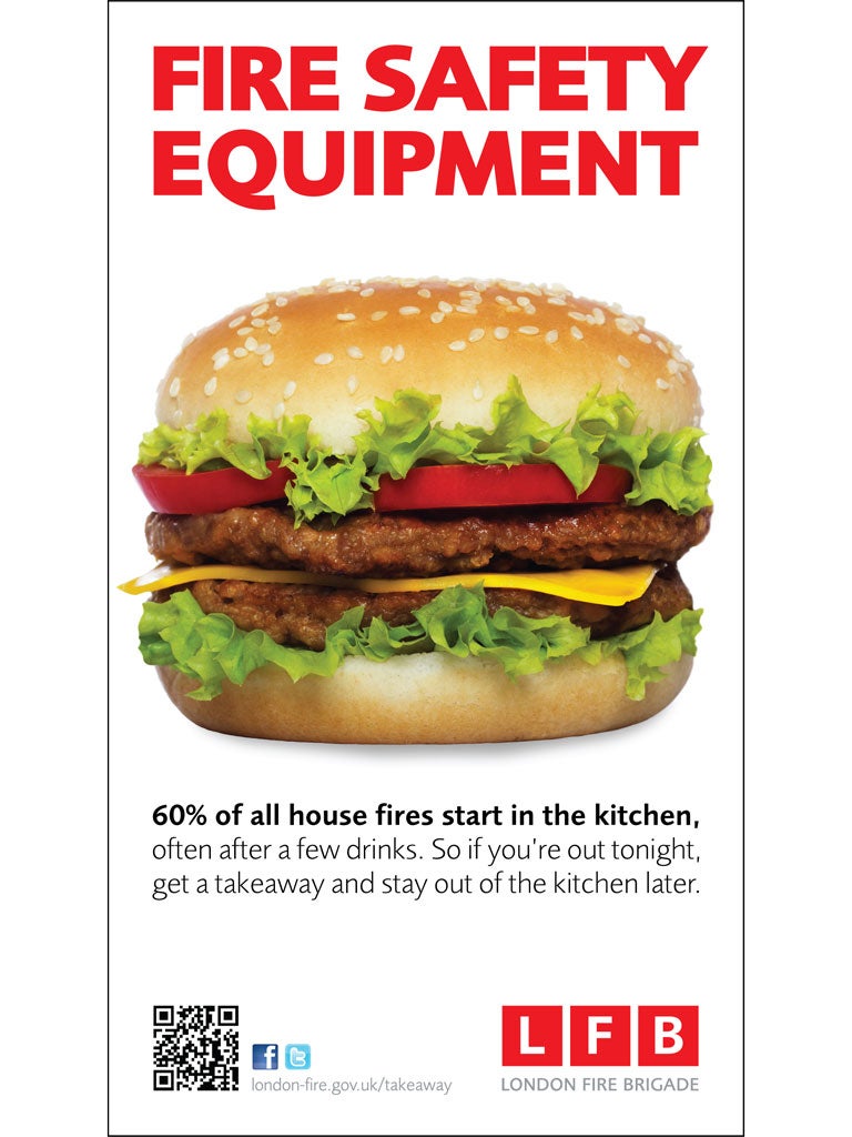 London Fire Brigade has placed the fire safety adverts in 10 Tube stations