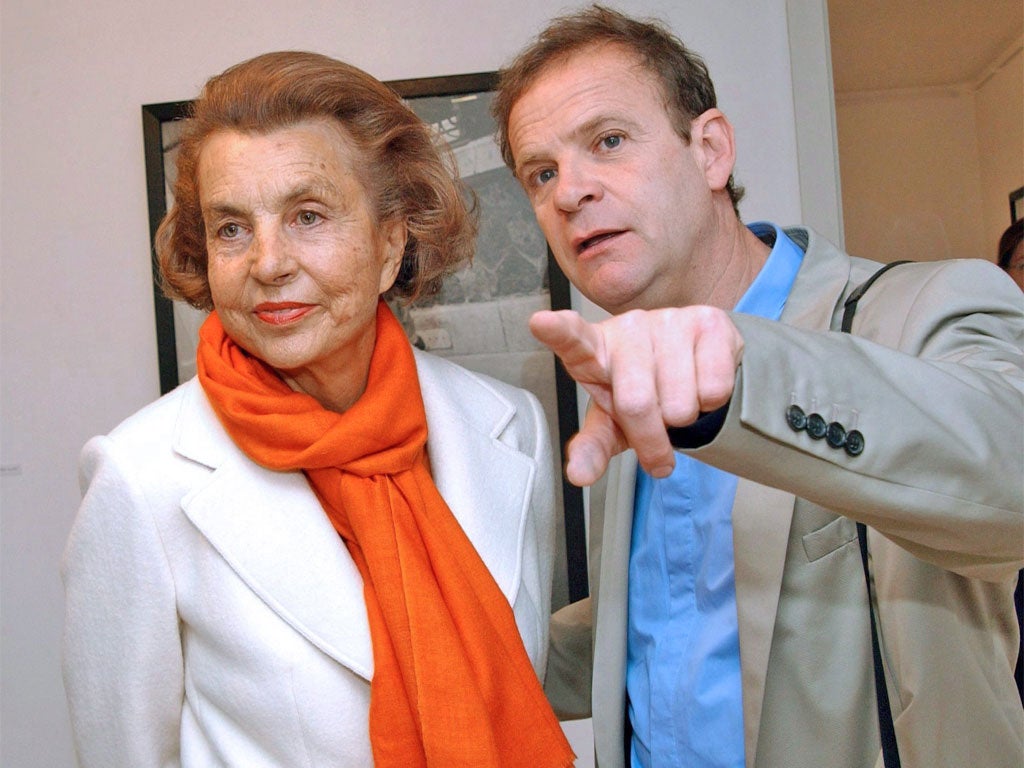 Francois-Marie Banier with the heiress, Liliane Bettencourt, in 2004