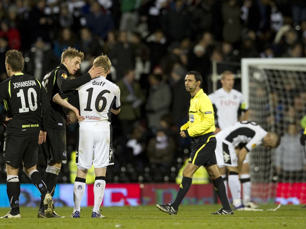 Fulham were stunned by a late goal