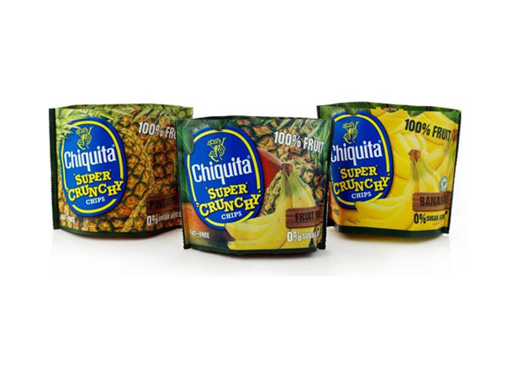 Chiquita dried pineapple, banana and mango chips